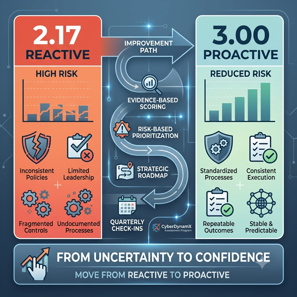 What a Cyber Maturity Score of 2.17 Tells You About Risk